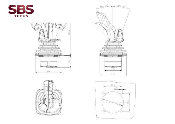 Bản vẽ Tay cầm điều khiển HS2 Spohn Burkhardt
