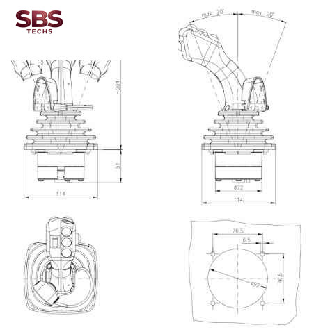 Cần điều khiển HS2 Spohn Burkhardt - Joystick HS2 Spohn Burkhardt Viet Nam Cần điều khiển HS2 Spohn Burkhardt - Joystick HS2 Spohn Burkhardt Viet Nam