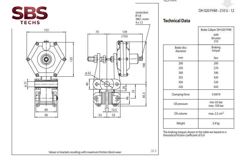 Bản vẽ phanh đĩa thủy lực DH-020-FHM Ringspann Việt Nam Bản vẽ phanh đĩa thủy lực DH-020-FHM Ringspann Việt Nam
