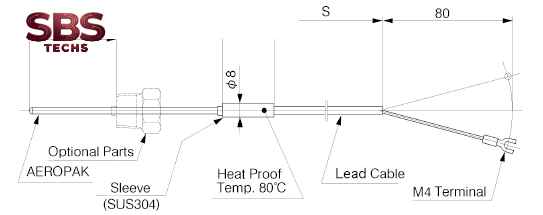 Sheathed Thermocouple with Extension Lead Wire image